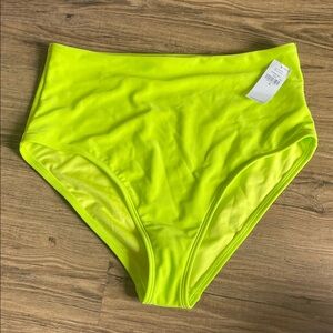 Old Navy Neon green high rise Bikini Bottom